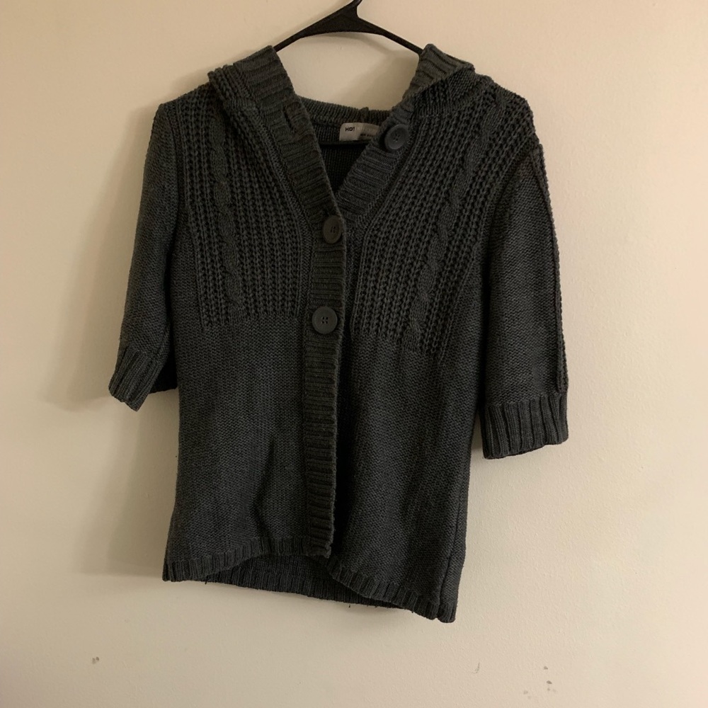 Last Act🎊HotOptions Grey Acrylic/Cotton Cardigan
